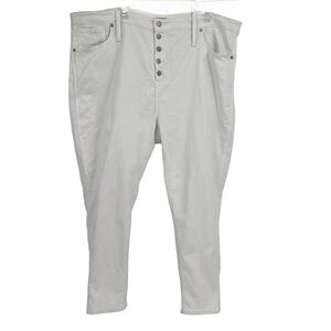 MADEWELL 10" High Rise Skinny Crop Button fly White Jeans Size 37 NWT Women’s